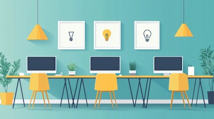 Modern coworking space interior design