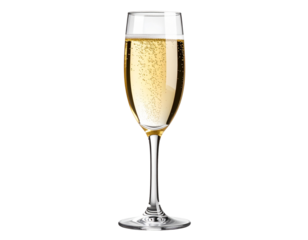 Elegant Champagne Glass Mockup on Transparent Background png