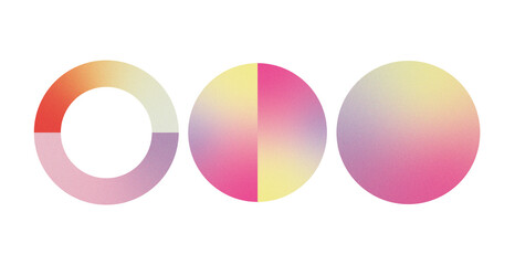 Grainy Gradient Geometric Circle Shape