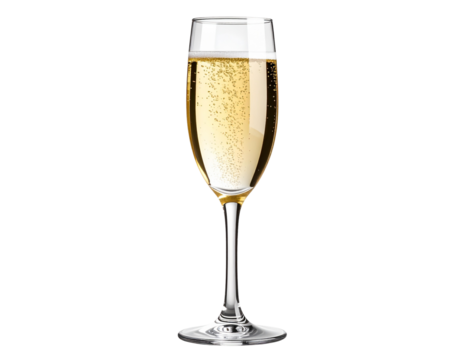 Elegant Champagne Glass Mockup on Transparent Background png - Powered by Adobe