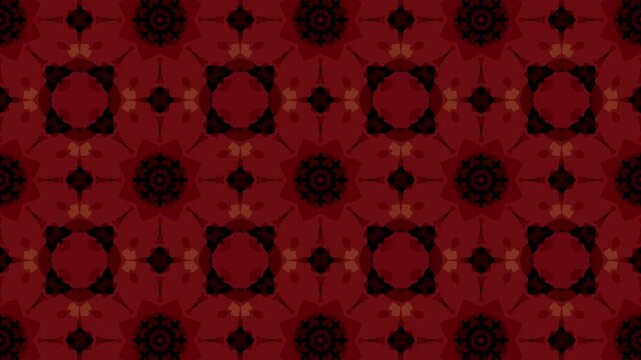 Kaleidoscope vintage retro circle pattern mosaic background. red grunge background.