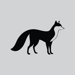 Fox Icon in Black Outline