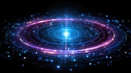 Obraz premium Futuristic digital technology circle design