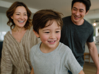 Fototapeta premium Asian family portrait.