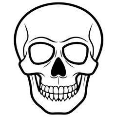 Fototapeta premium Skull Vector Art on White Background