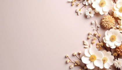 Floral arrangement display studio decorative art minimalist environment top-down view aesthetic design for home decor