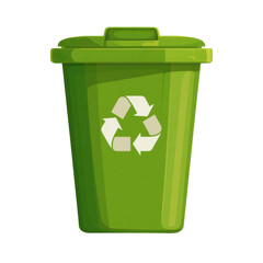 Green recycling bin