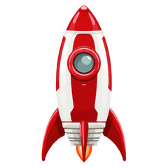Red rocket illustration