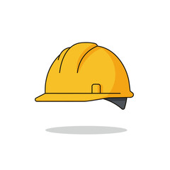 Construction helmet icon in flat style. Safety cap vector illustration