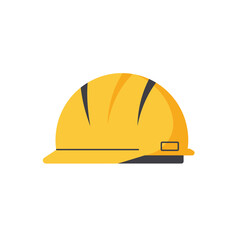 Construction helmet icon in flat style. Safety cap vector illustration