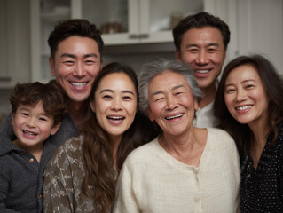 Obraz premium Asian family portrait.
