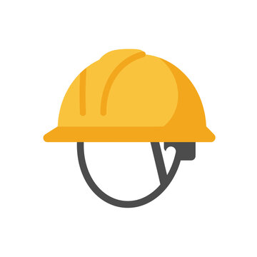 recommend clip art: Construction helmet icon in flat style. Safety cap vector illustration