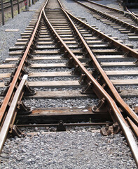 Change Over Points on a Railway Train Track.