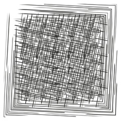 Abstract scribble texture. Chaotic line pattern. Monochrome hand drawn effect. Vector graphic illustration.