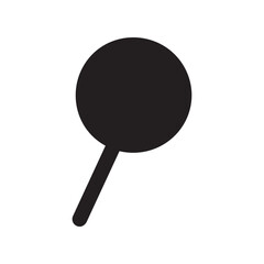 Lollipop icon vector silhouette isolated on white background illustration