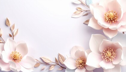 Obraz premium Delicate floral arrangement display artistic studio graphic design soft pastel environment close-up view nature-inspired concept for elegant decor