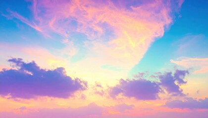 Obraz premium Dramatic sunset over clouds coastal horizon landscape photography tranquil atmosphere wide angle view nature's beauty