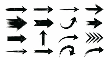 grunge arrow vector. grunge arrow brush.grunge arrow paint. Illustration 