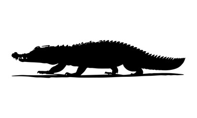 Obraz premium Here's a concise description: a powerful Tyrannosaurus rex dinosaur silhouette in a prehistoric landscape