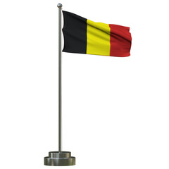 Belgia flag with pole