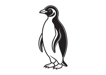 Penguin Silhouette, Penguin Vector Illustration