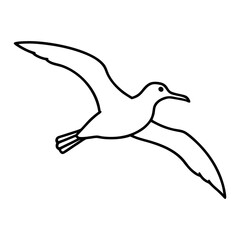 Obraz premium Bird flying silhouette vector, a black flying bird vector art design, and a silhouette of a bird isolated on a white background