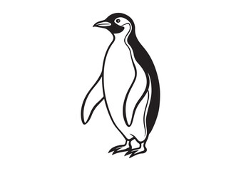 Penguin Silhouette, Penguin Vector Illustration