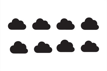 Cloud Icons on Dashboard UI for Cloud Storage and Weather Design