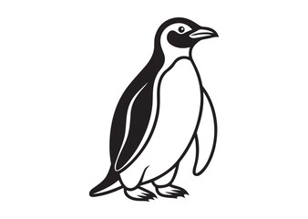 Penguin Silhouette, Penguin Vector Illustration