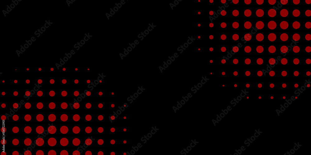 Fototapete Abstract Modern gradient black and red background with halftone dots pattern design. Vector illustration abstract technology. Background with monochrome dotted texture. Polka dot pattern template