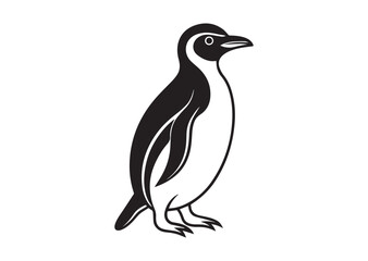 Obraz premium Penguin Silhouette, Penguin Vector Illustration