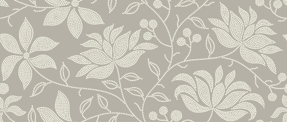 Abstract shape flower organic seamless pattern. floral pattern, flower pattern, abstract pattern.