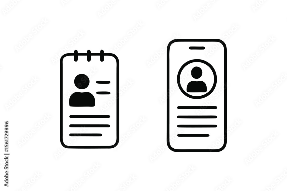Fototapete Visual Comparison of Identification Badges Physical and Digital Identity Verification and Access Authentication Concepts