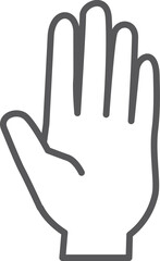hand outline drawing - simple hand line art - sketch hand vector