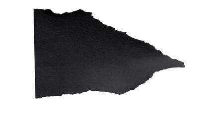 torn black paper isolated on white background