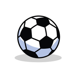 Obraz premium Illustration Vector Graphic Cartoon of a Classic Black and White Soccer Ball