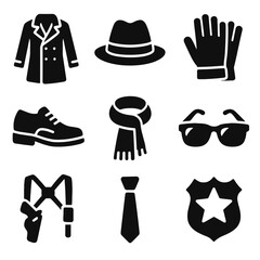 Detective Icons Set