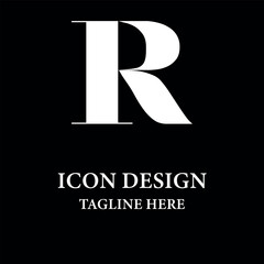 R letter logo icon design