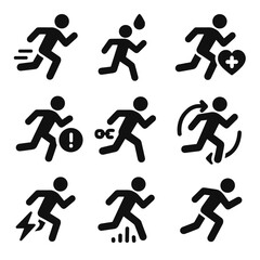 Naklejka premium Iconic Motion Symbols