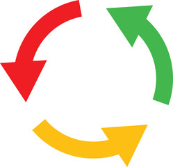 Refresh Arrows, sync, exchange isometric flat icon. Flat vector colorful illustration. 

