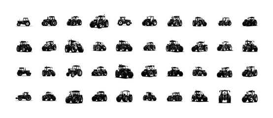 Traktor Bundle Silhouette - 40 Vector