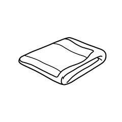 Folded Blanket: A simple, clean illustration of a neatly folded blanket, perfect for adding a touch of comfort and warmth to your design.