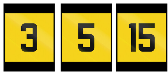 New England Highway Route shields used in the US