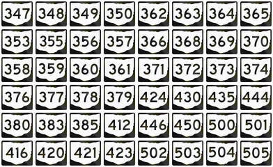 Collection of Ohio Route shields used in the United States