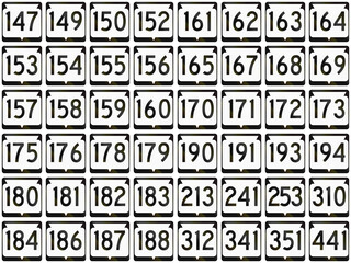 Collection of Wisconsin Route shields used in the USA