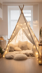 Kids room decoration with tent