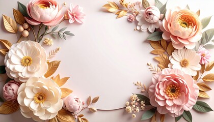 Floral arrangement display indoor venue paper craft decorative environment close-up view artistic concept