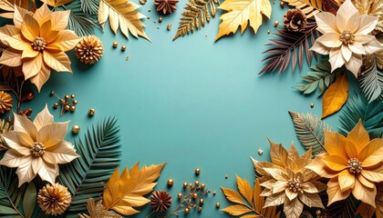 Elegant floral arrangement home decor graphic design colorful background top view seasonal decor inspiration