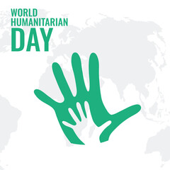 World Humanitarian Day Celebration on August 19. Vector illustration.