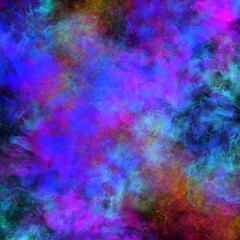 Abstract Colorful Smoke and Nebula Background